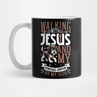 Jesus and dog - Wirehaird pointing griffon Mug